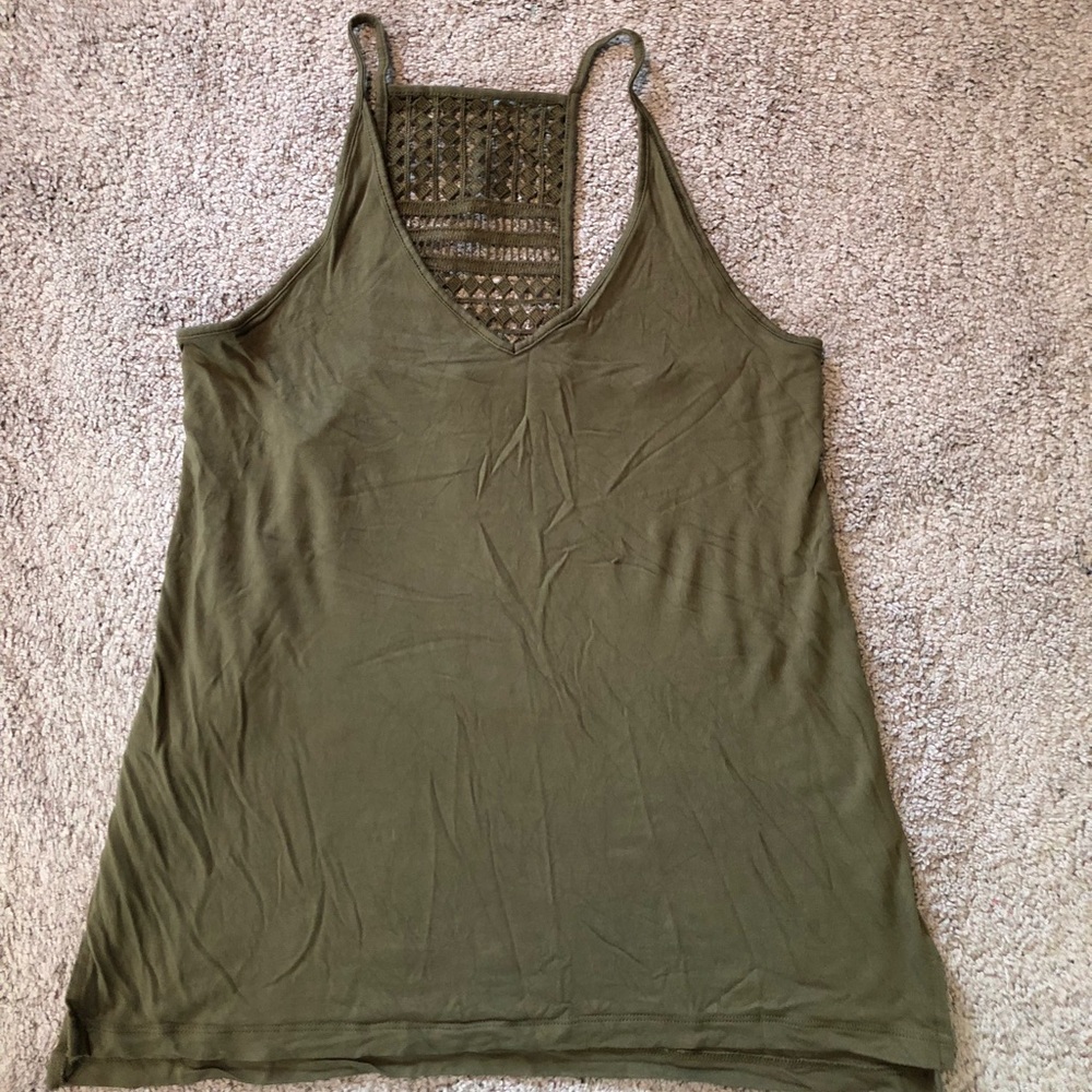 🔴Old navy green tank top, size small.